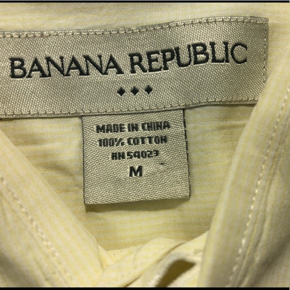 Banana Republic - Yellow Dress Shirt - Men’s M - Picture 3 of 7
